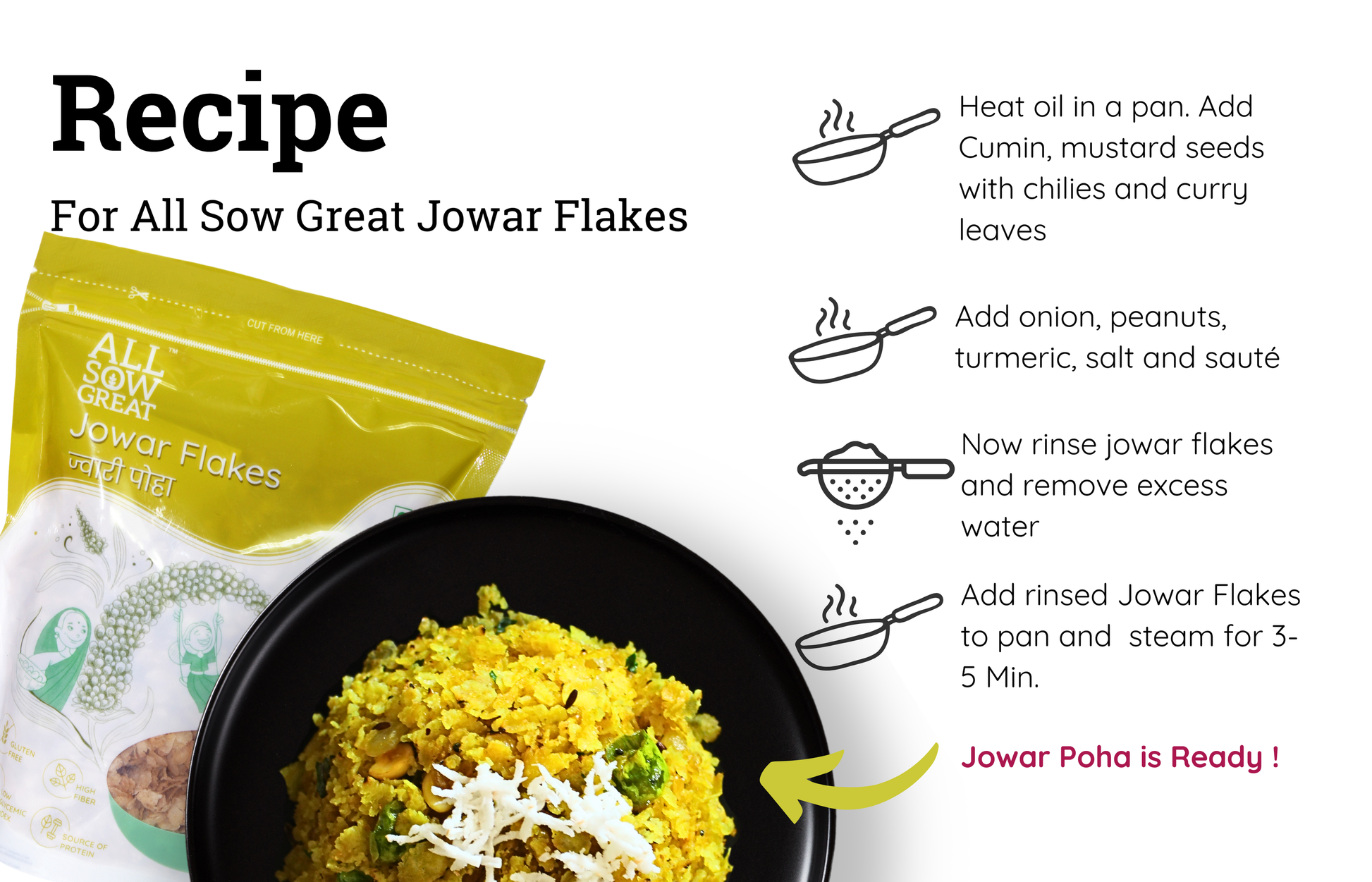 Jowar flakes Poha recipe