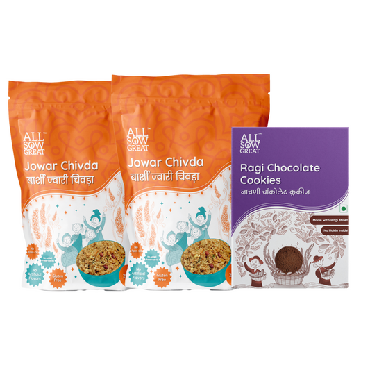 Jowar Chivda + Ragi Chocolate Cookies Combo