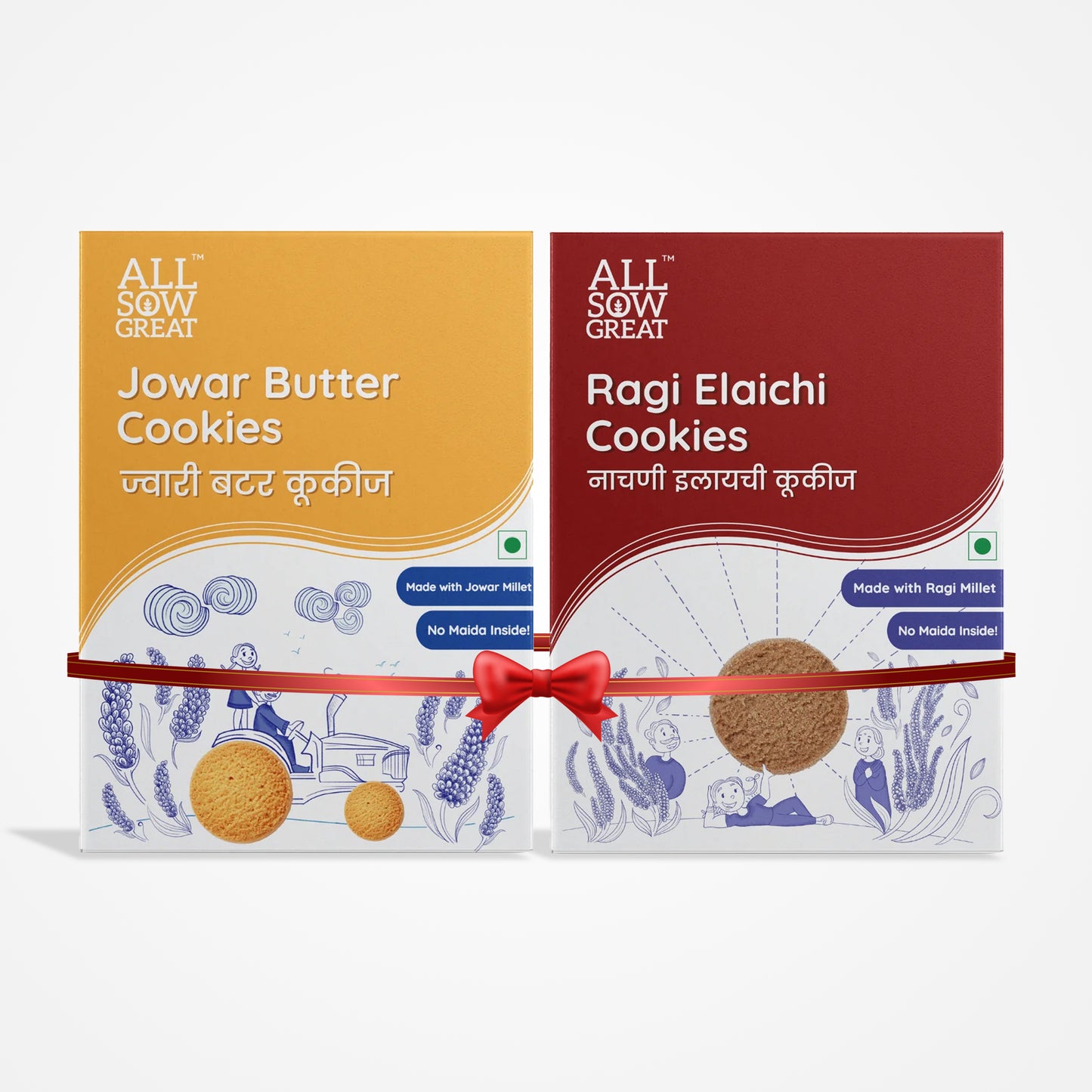 Buy Online Classic Indulgence Combo: Jowar Butter & Ragi elaichi Cookies