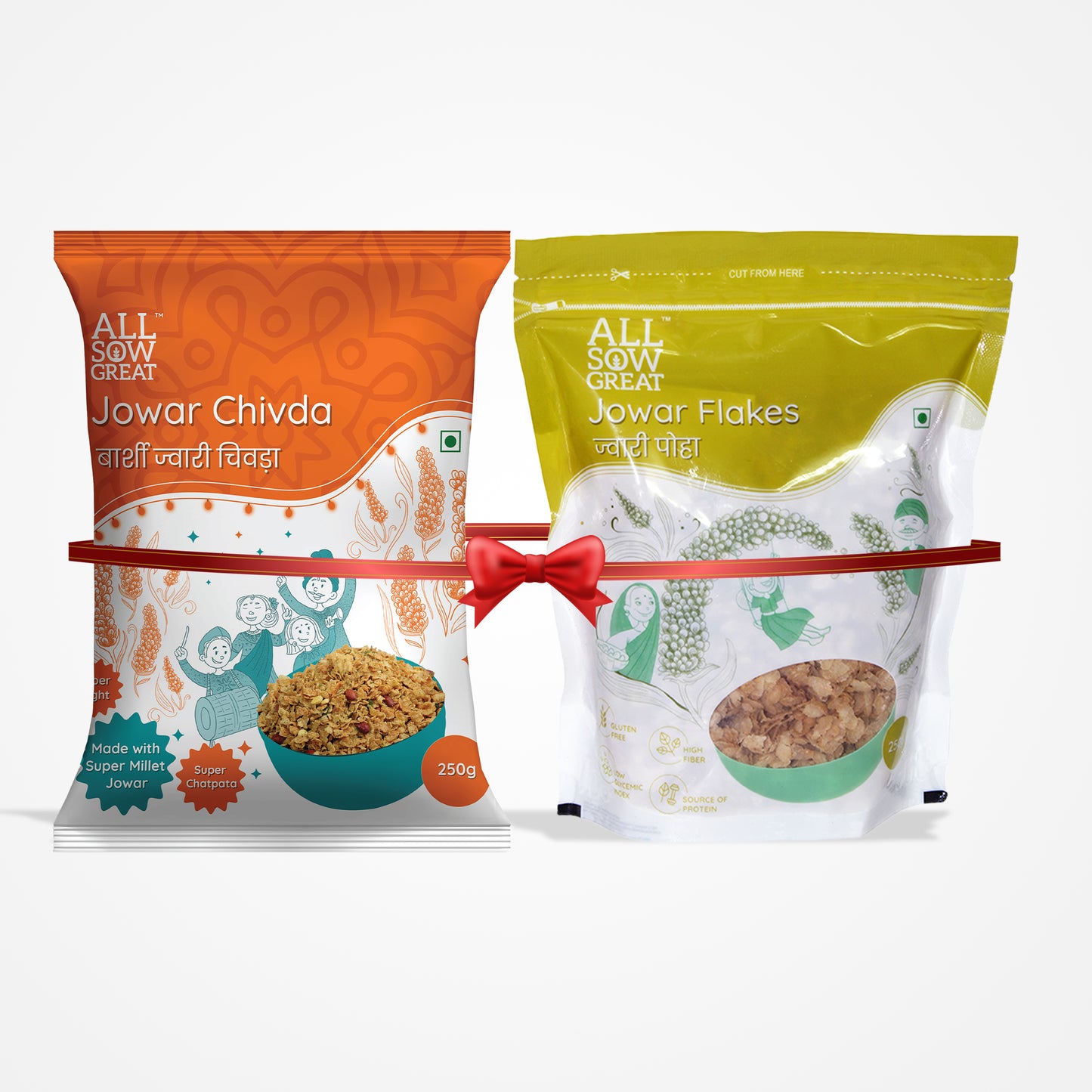 Buy Online Hearty Crunch Combo: Jowar Flakes & Jowar Chivda