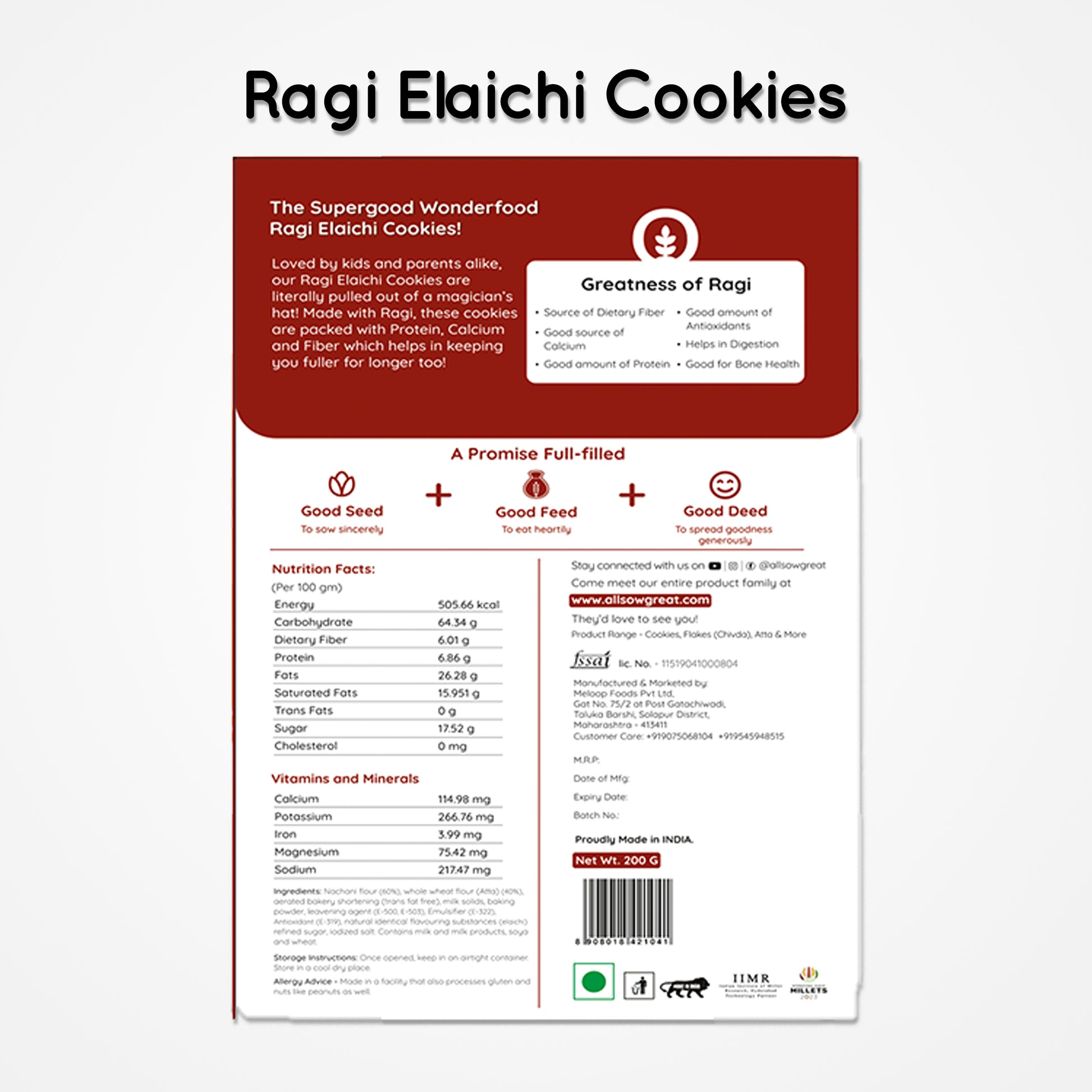 ragi elaichi cookies