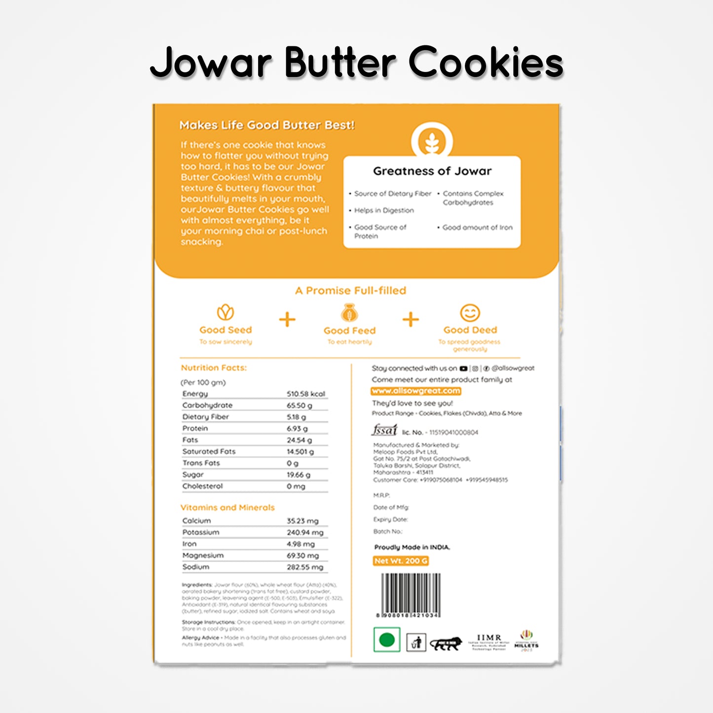 jowar butter cookies