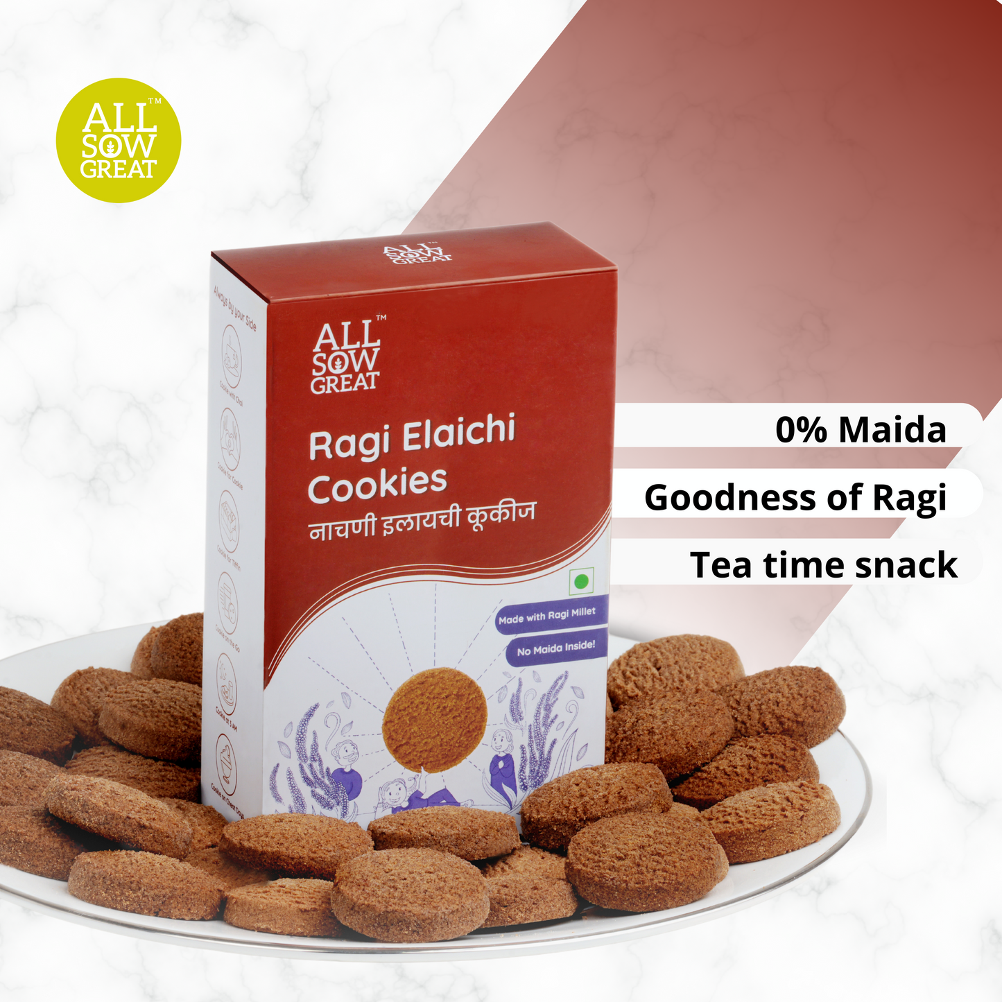 Ragi Elaichi Cookies