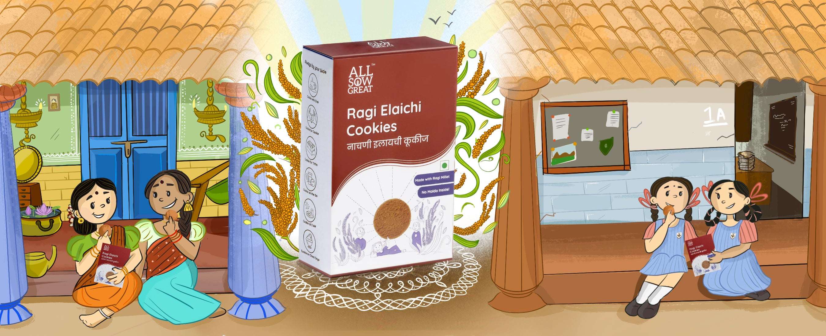 Ragi Elaichi Cookies